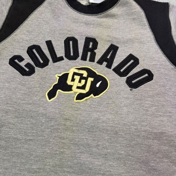Champion Colorado Buffaloes Crewneck Sweatshirt XS Gray Black Embroidered Logo - Picture 7 of 10